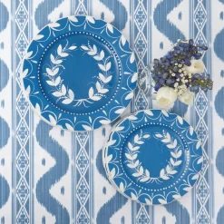 Clearance Mrs. Alice French Blue Garland Dinner Plates (Set Of 4)