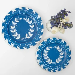 Mrs. Alice French Blue Garland Dinner & Starter Plates (Set Of 8)