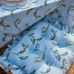 Best Mrs. Alice Frilled Lily Of The Valley Seat Pad Cushion (Set Of 4)