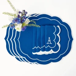 Outlet Mrs. Alice Gabrielle Blue Napkins (Set Of 4)