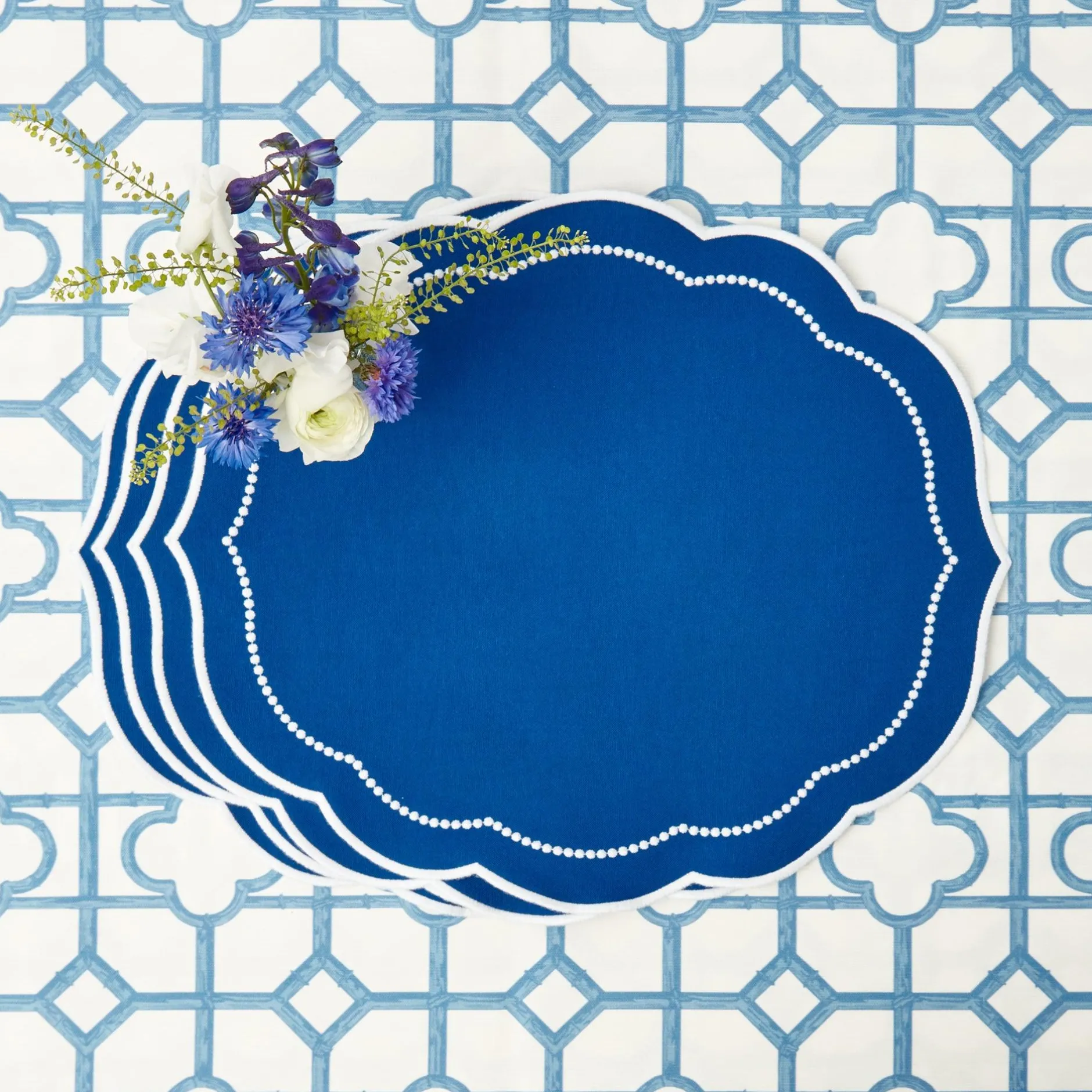 Best Mrs. Alice Gabrielle Blue Placemats (Set Of 4)