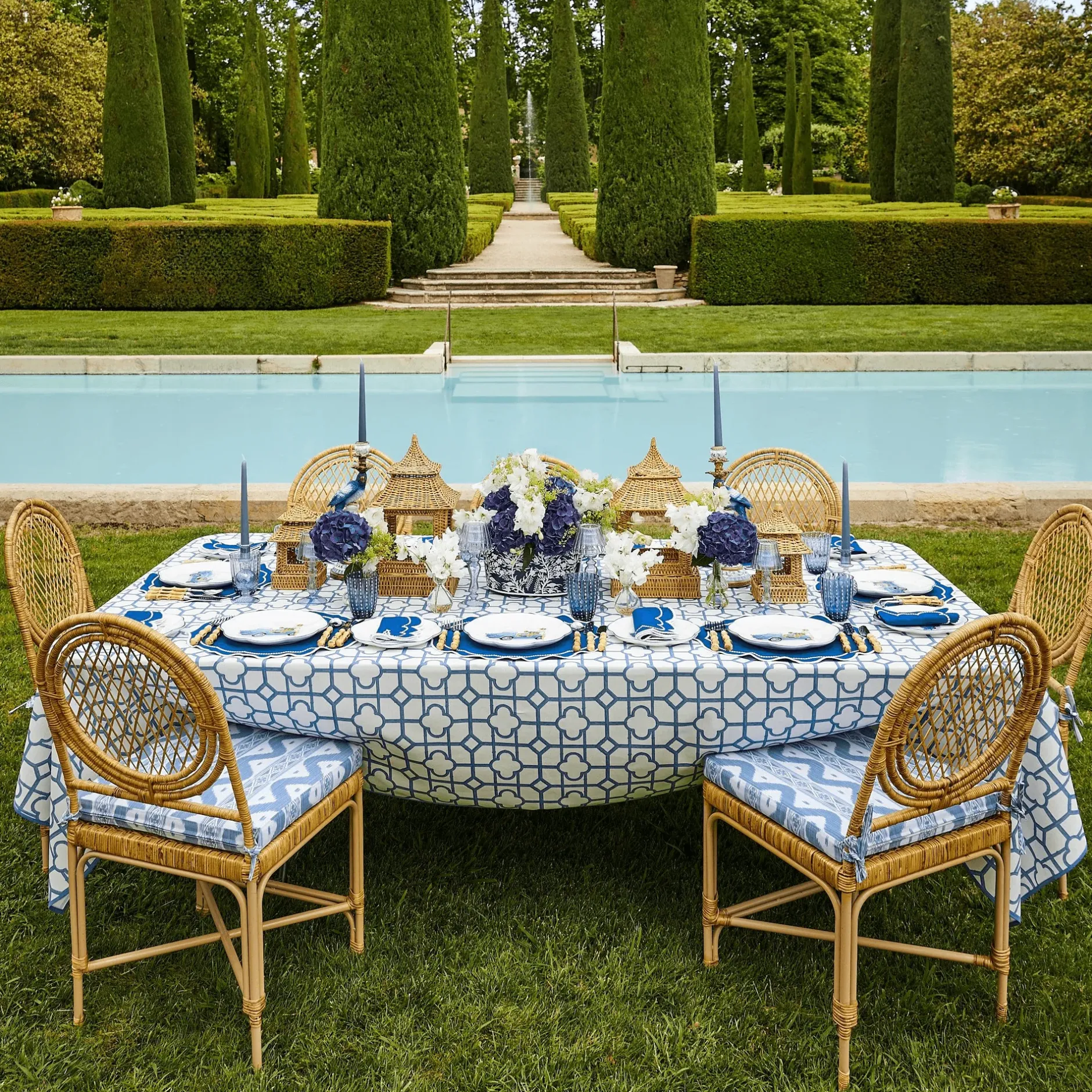 Best Mrs. Alice Gabrielle Blue Placemats (Set Of 4)