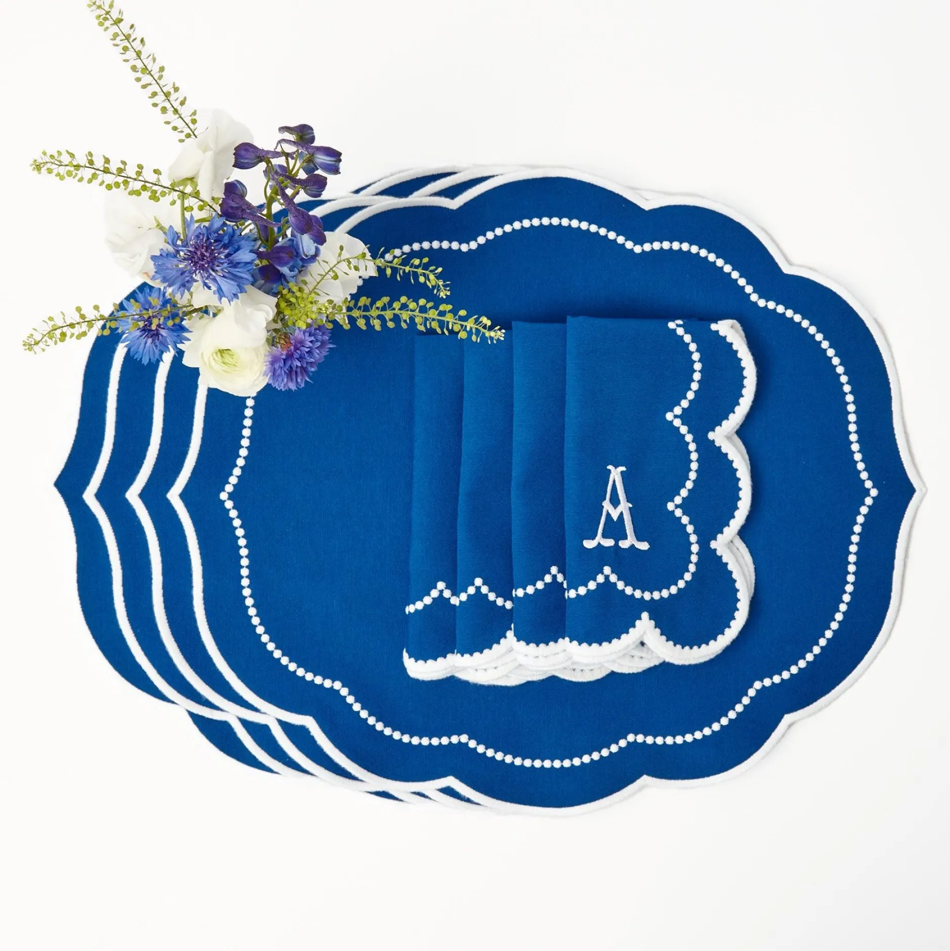 Best Mrs. Alice Gabrielle Blue Placemats (Set Of 4)
