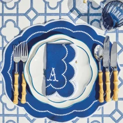 New Mrs. Alice Gabrielle Blue Placemats & Napkins (Set Of 4)