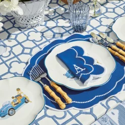 New Mrs. Alice Gabrielle Blue Placemats & Napkins (Set Of 4)
