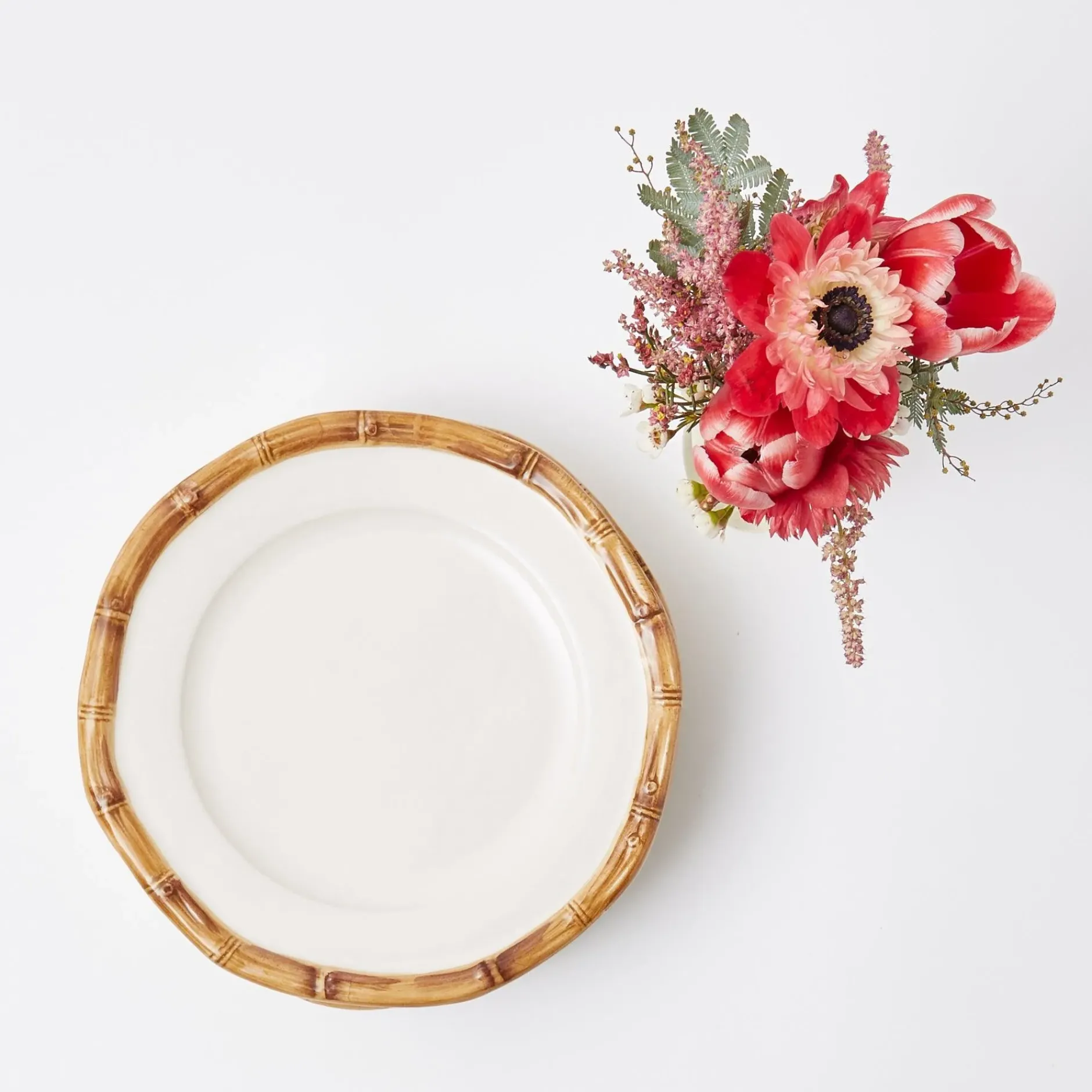 Hot Mrs. Alice Geometric Bamboo Starter Plate (Set Of 4)
