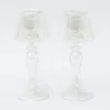 Mrs. Alice Glass Lantern Tea Light Holder (Pair) - 24Cm