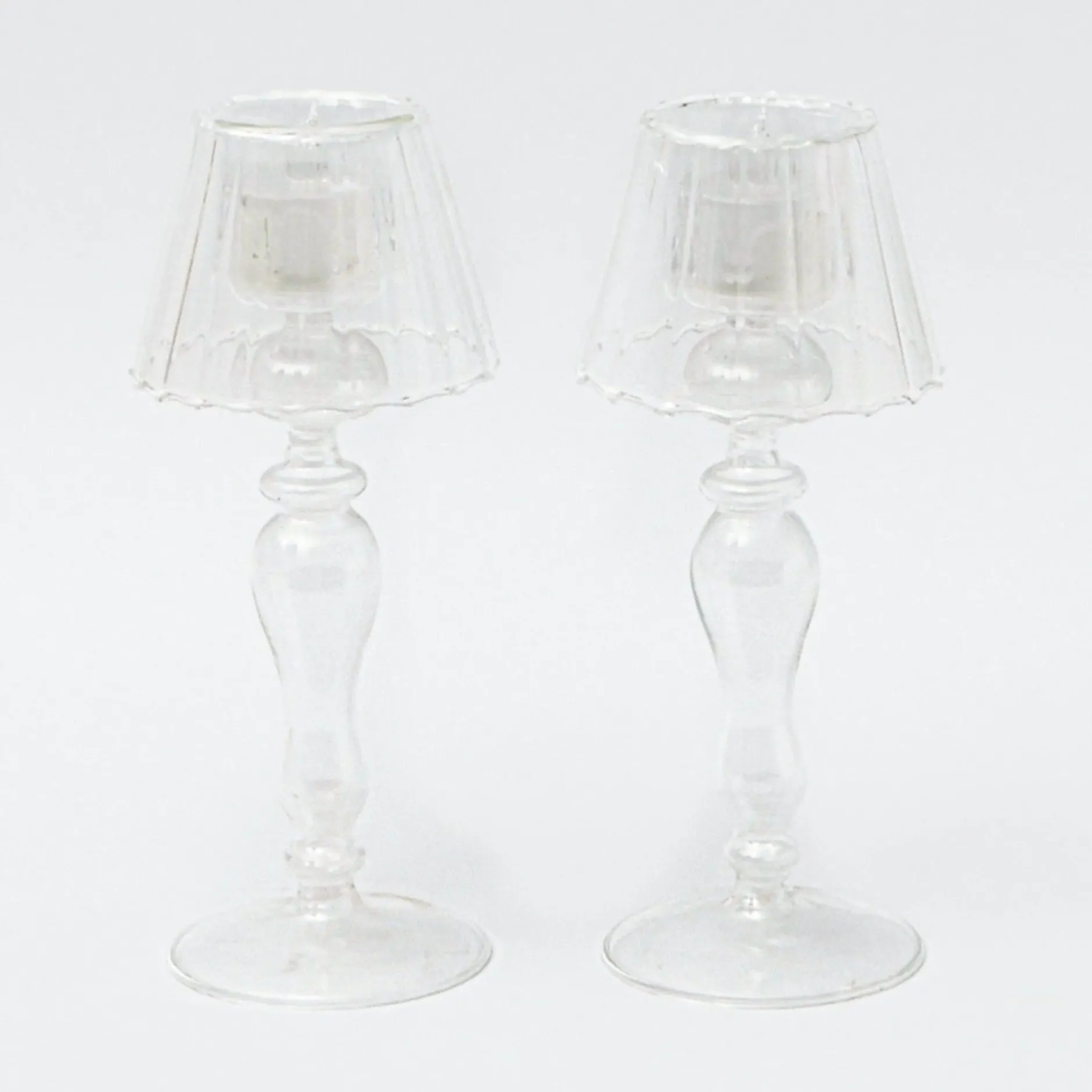 Mrs. Alice Glass Lantern Tea Light Holder (Pair) - 24Cm