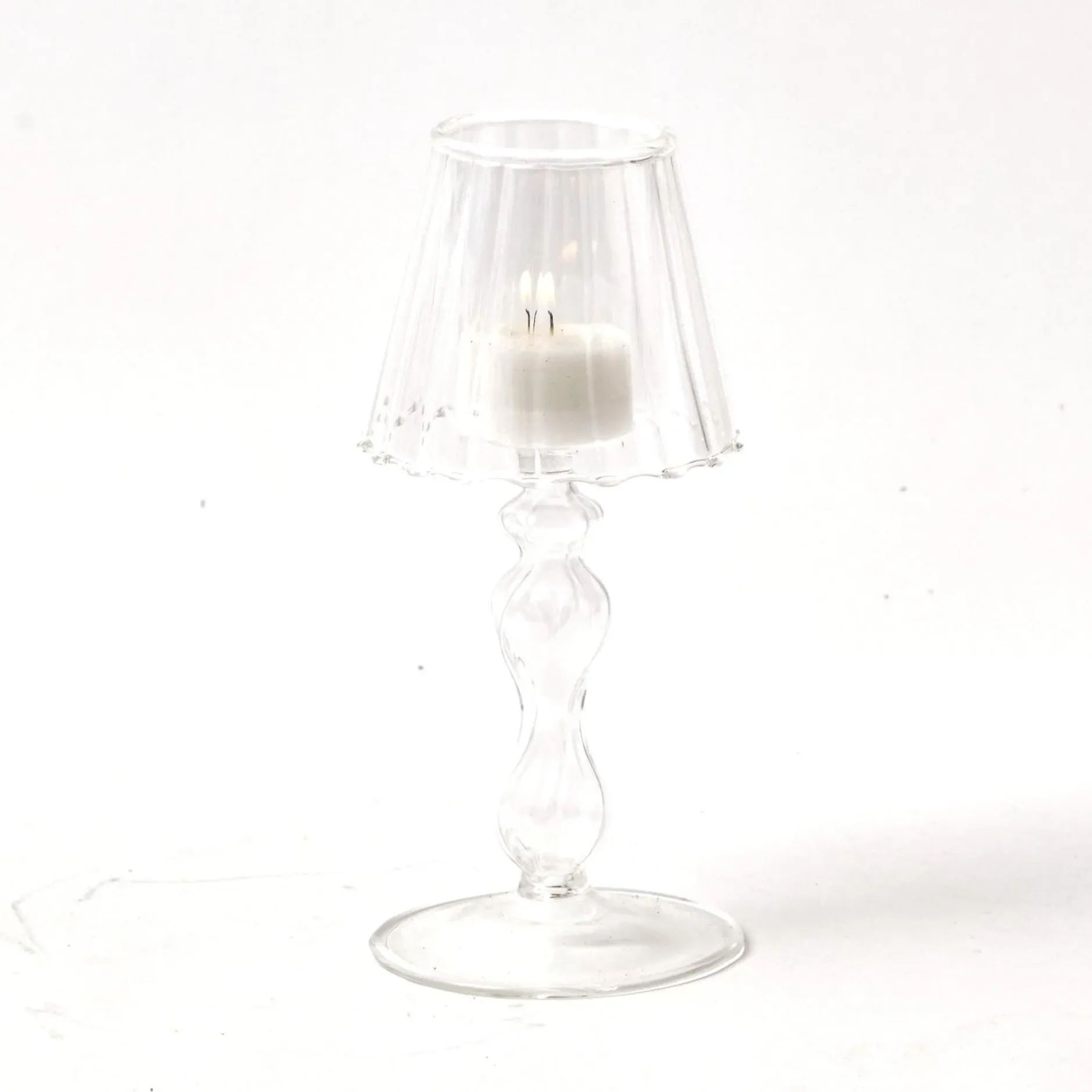 Best Mrs. Alice Glass Lantern Tea Light Holder (Pair) - 18Cm
