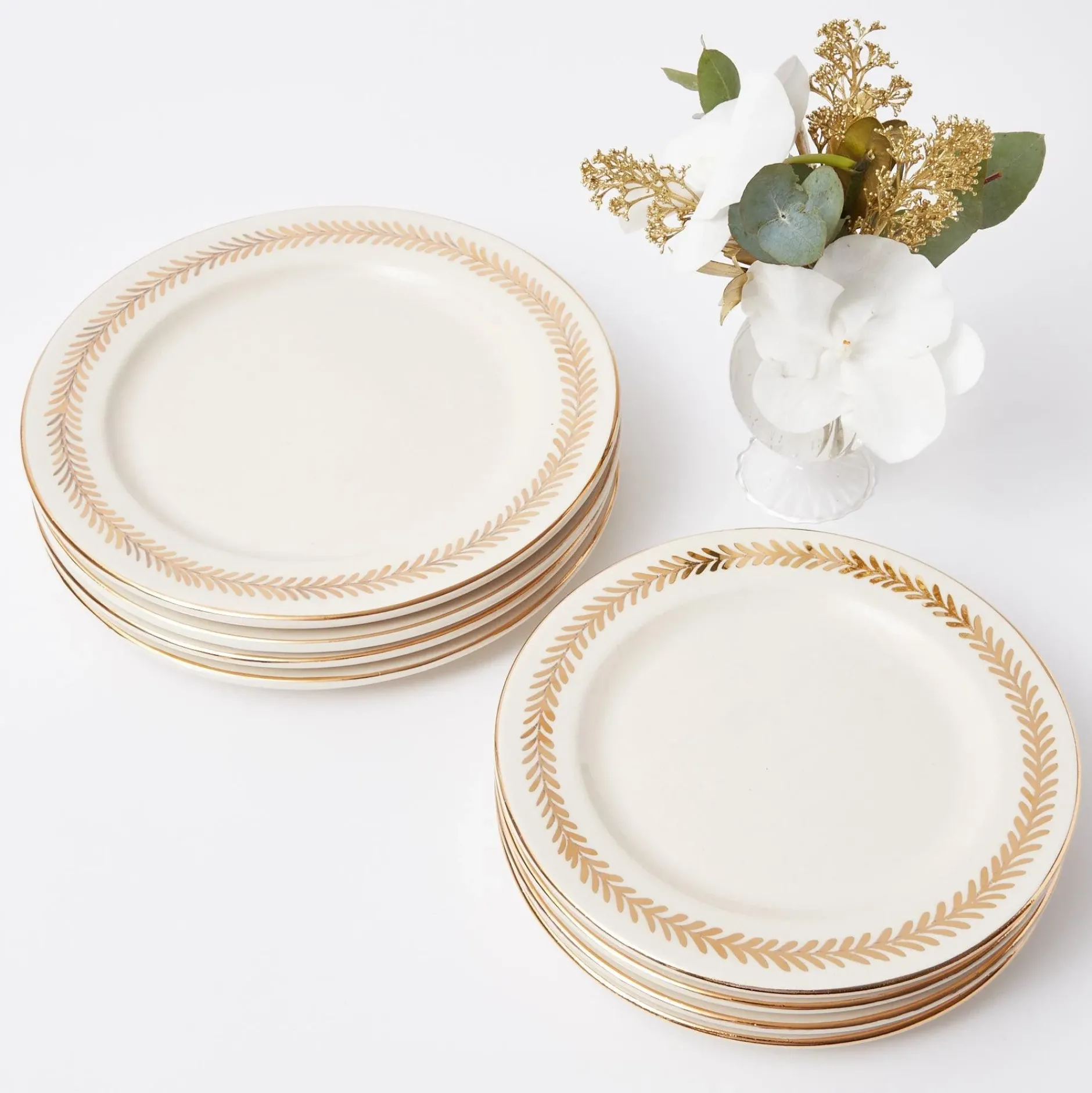 New Mrs. Alice Gold Garland Starter Plate