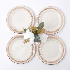 Hot Mrs. Alice Gold Garland Starter Plates (Set Of 4)