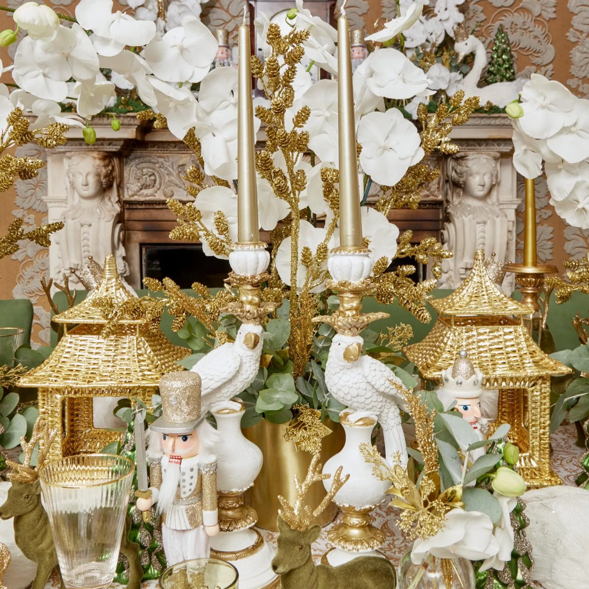 Mrs. Alice Gold Rattan Pagoda Lantern
