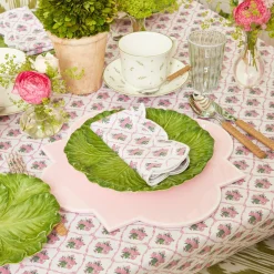 Sale Mrs. Alice Green & White Rim Water Glasses (Set Of 4)