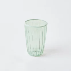 Sale Mrs. Alice Green & White Rim Water Glasses (Set Of 4)