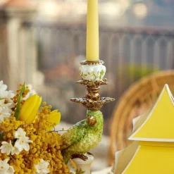 Best Mrs. Alice Green & Yellow Parrot Candlescape