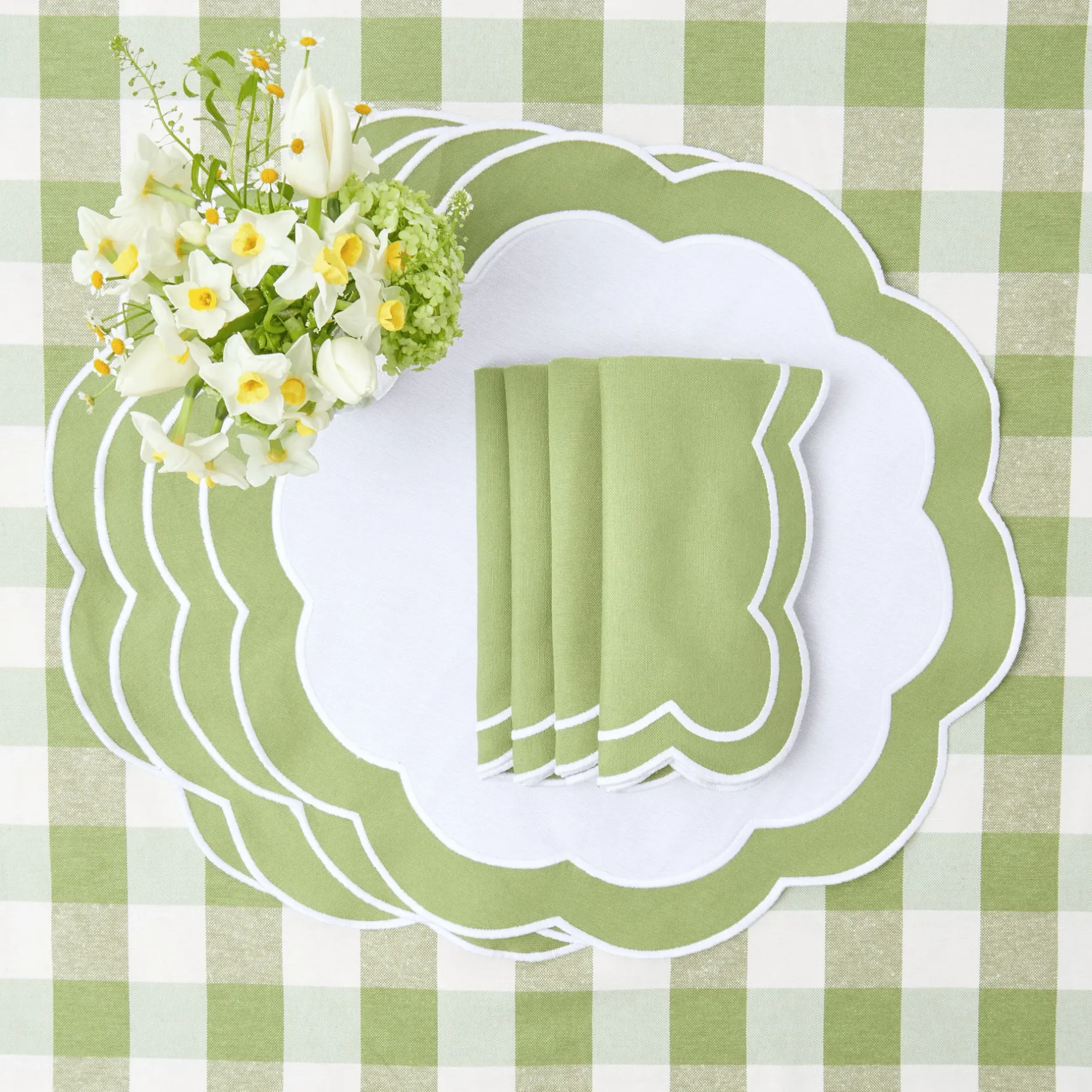 Clearance Mrs. Alice Green Applique Napkins (Set Of 4)