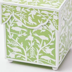 Online Mrs. Alice Green Floral Tole Tissue Box