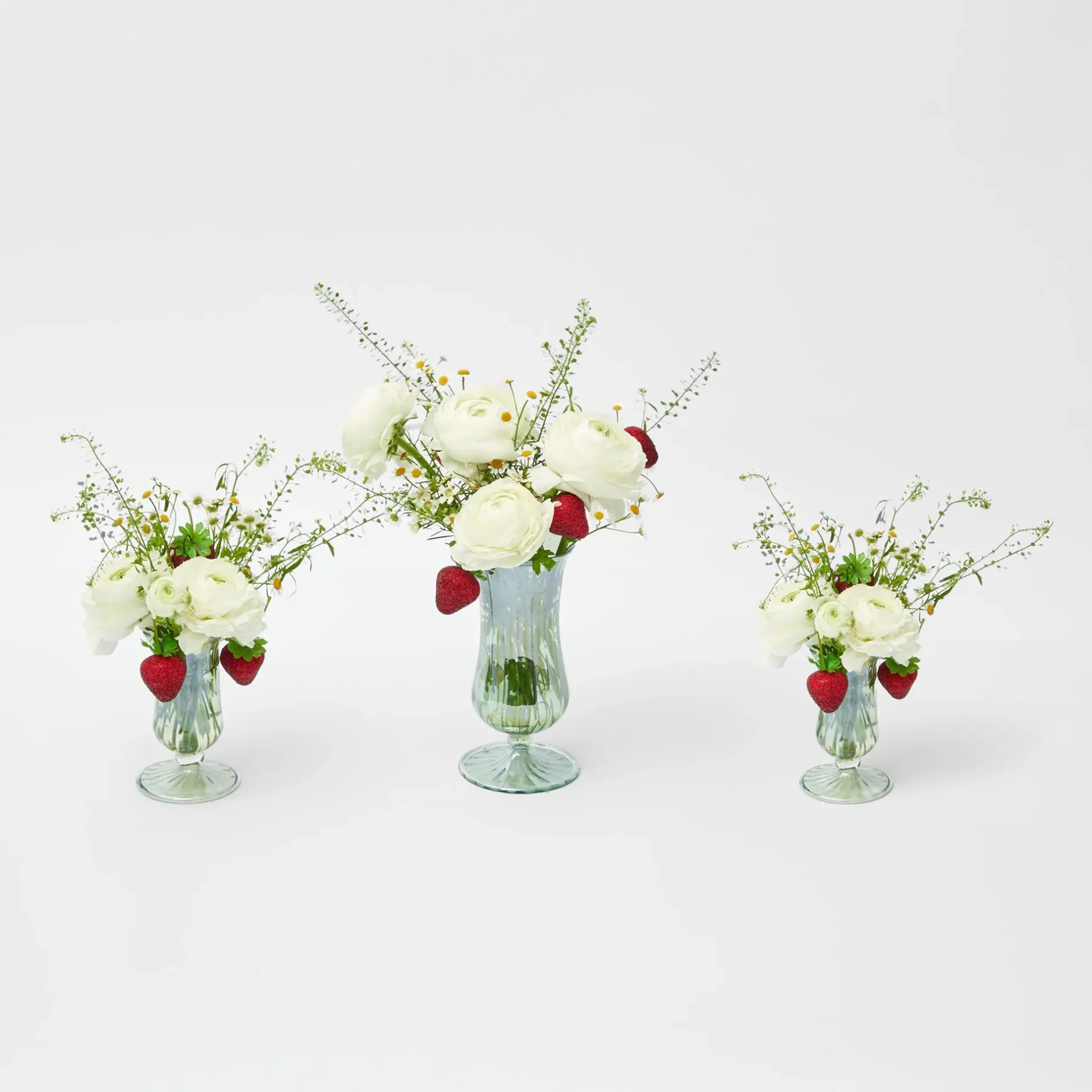 New Mrs. Alice Green Fluted Vases (Pair)
