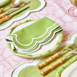 Outlet Mrs. Alice Green Geometric Bamboo Starter Plate (Set Of 4)
