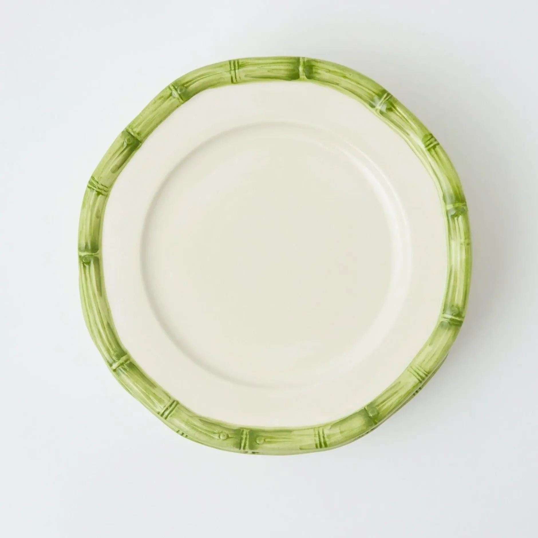 Best Mrs. Alice Green Geometric Bamboo Starter Plate