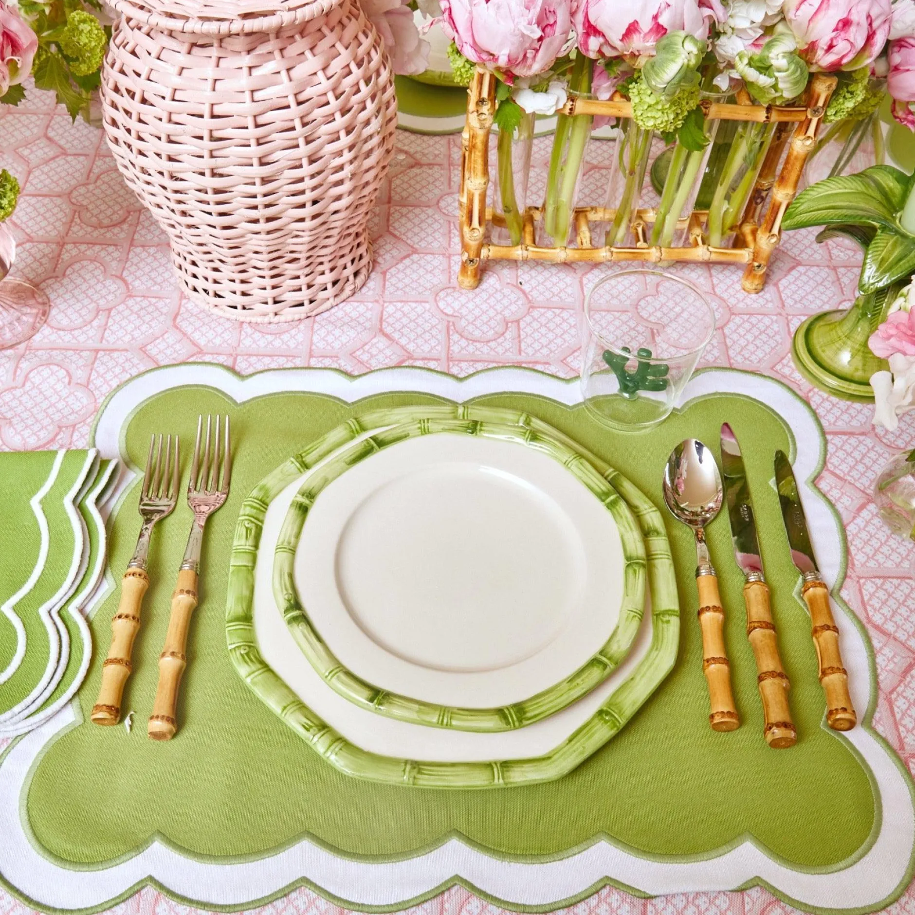Online Mrs. Alice Green Geometric Bamboo Starter Plate (Set Of 4)