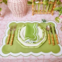 Best Mrs. Alice Green Geometric Bamboo Starter Plate (Set Of 4)
