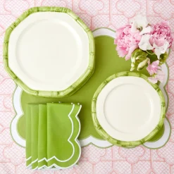 Best Mrs. Alice Green Geometric Bamboo Starter Plate (Set Of 4)
