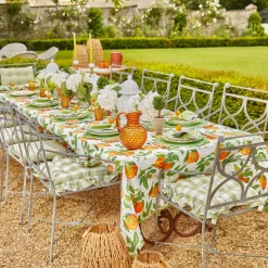 Mrs. Alice Green Gingham Ruffle Seat Pad Cushion