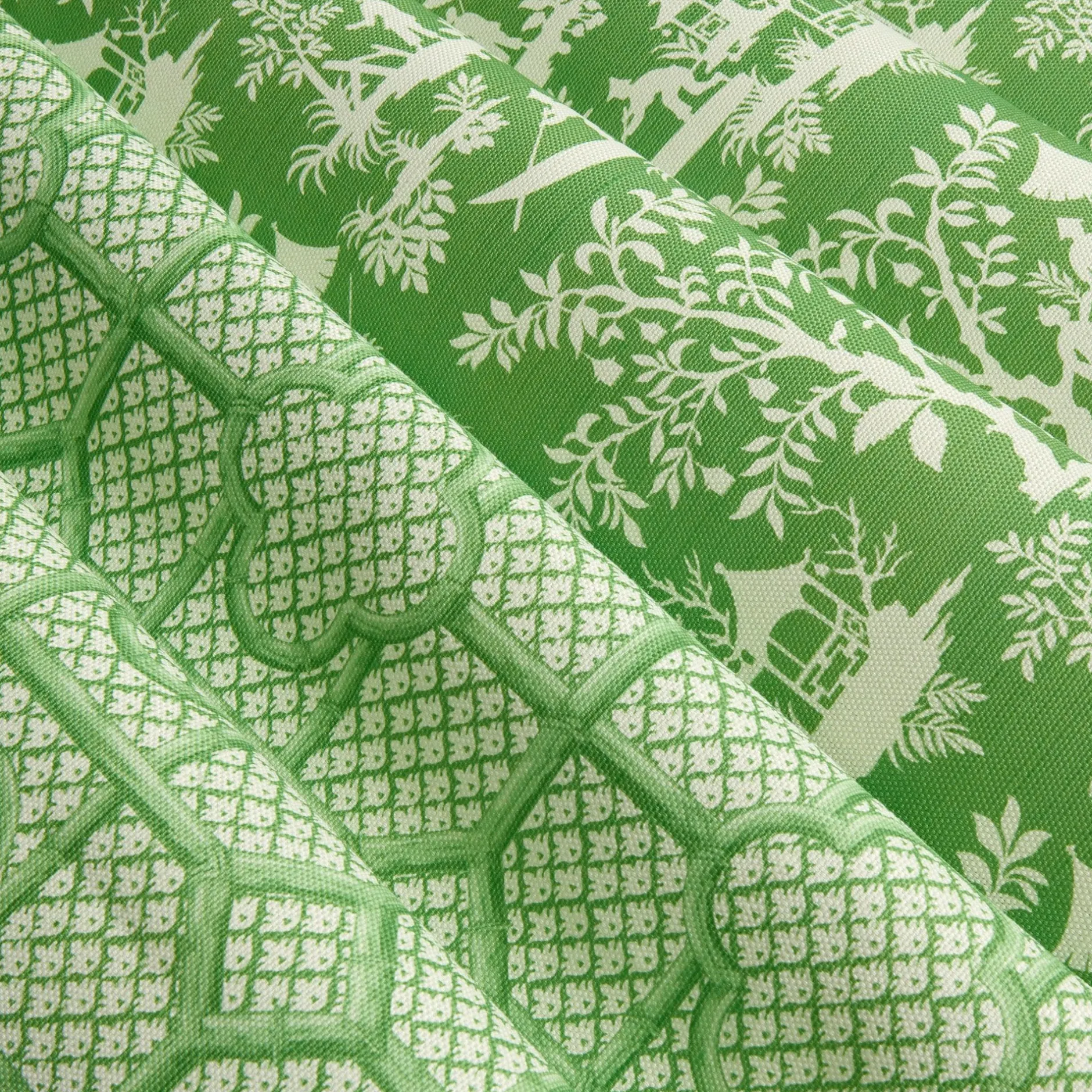 Best Mrs. Alice Green Pagoda Garden Fabric