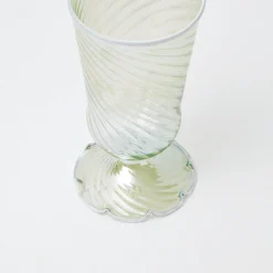 Online Mrs. Alice Green White Rim Frilled Glasses (Set Of 4)