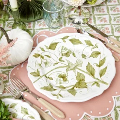 Clearance Mrs. Alice Hand Painted Hummingbird Dinner Plate