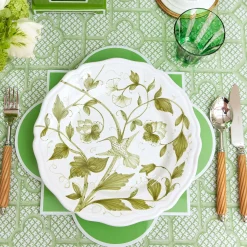 Clearance Mrs. Alice Hand Painted Hummingbird Dinner Plate