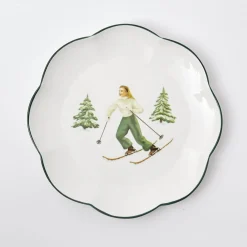 Online Mrs. Alice Heidi & Hans Skier Dinner Plate (Set Of 4)