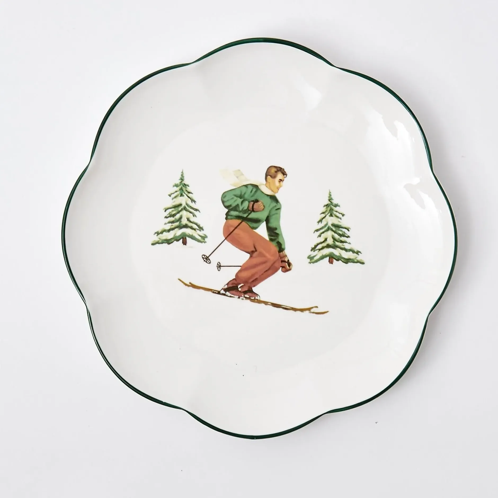 Online Mrs. Alice Heidi & Hans Skier Dinner Plate (Set Of 4)