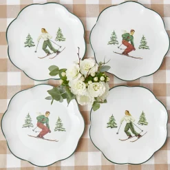 Sale Mrs. Alice Heidi & Hans Skier Dinner Plate (Set Of 4)