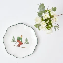 Mrs. Alice Heidi & Hans Skier Starter Plates (Set Of 4)