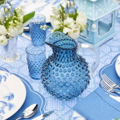 Hot Mrs. Alice Hobnail Navy Glasses & Jug Set