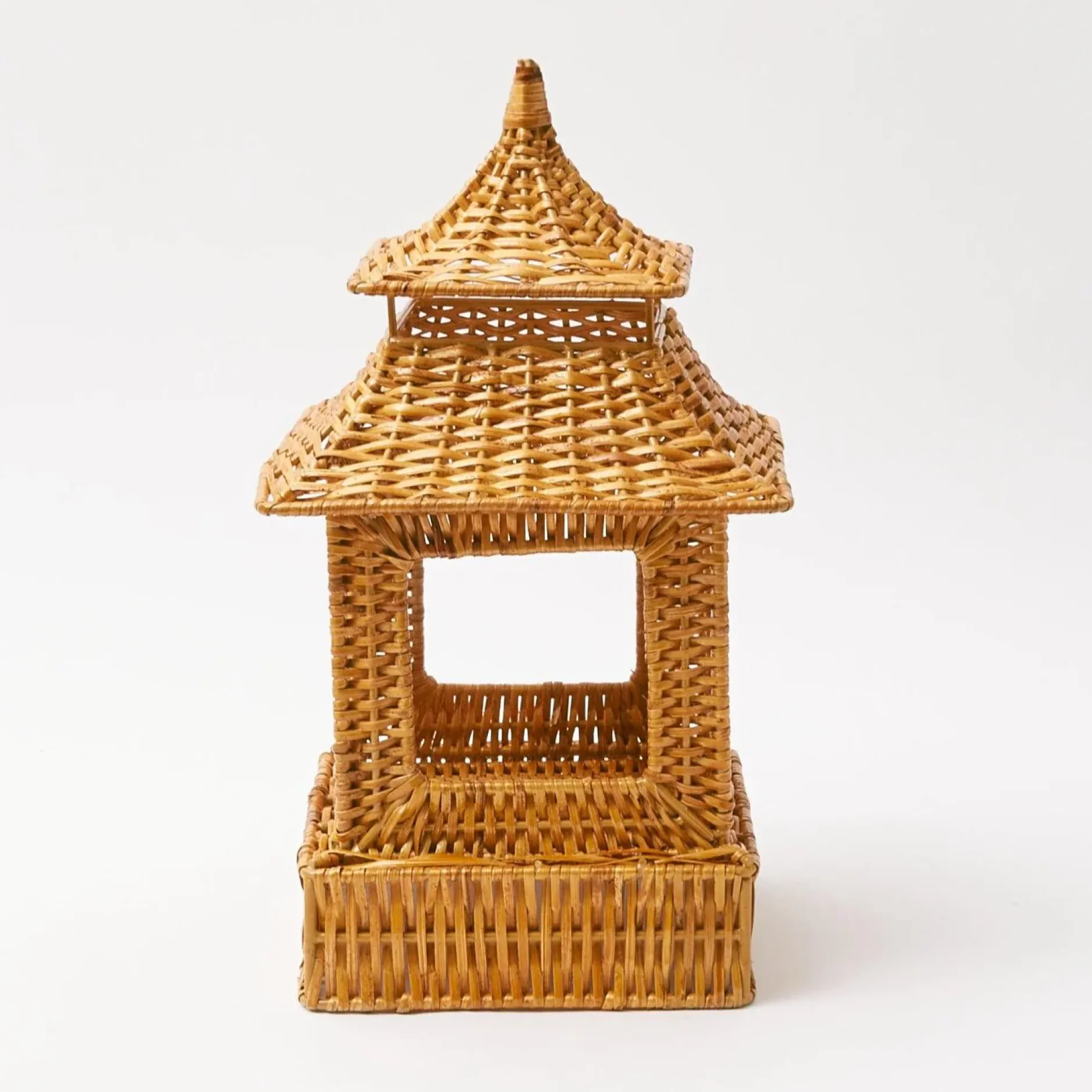 New Mrs. Alice Honey Rattan Pagoda Lantern