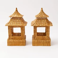 New Mrs. Alice Honey Rattan Pagoda Lantern