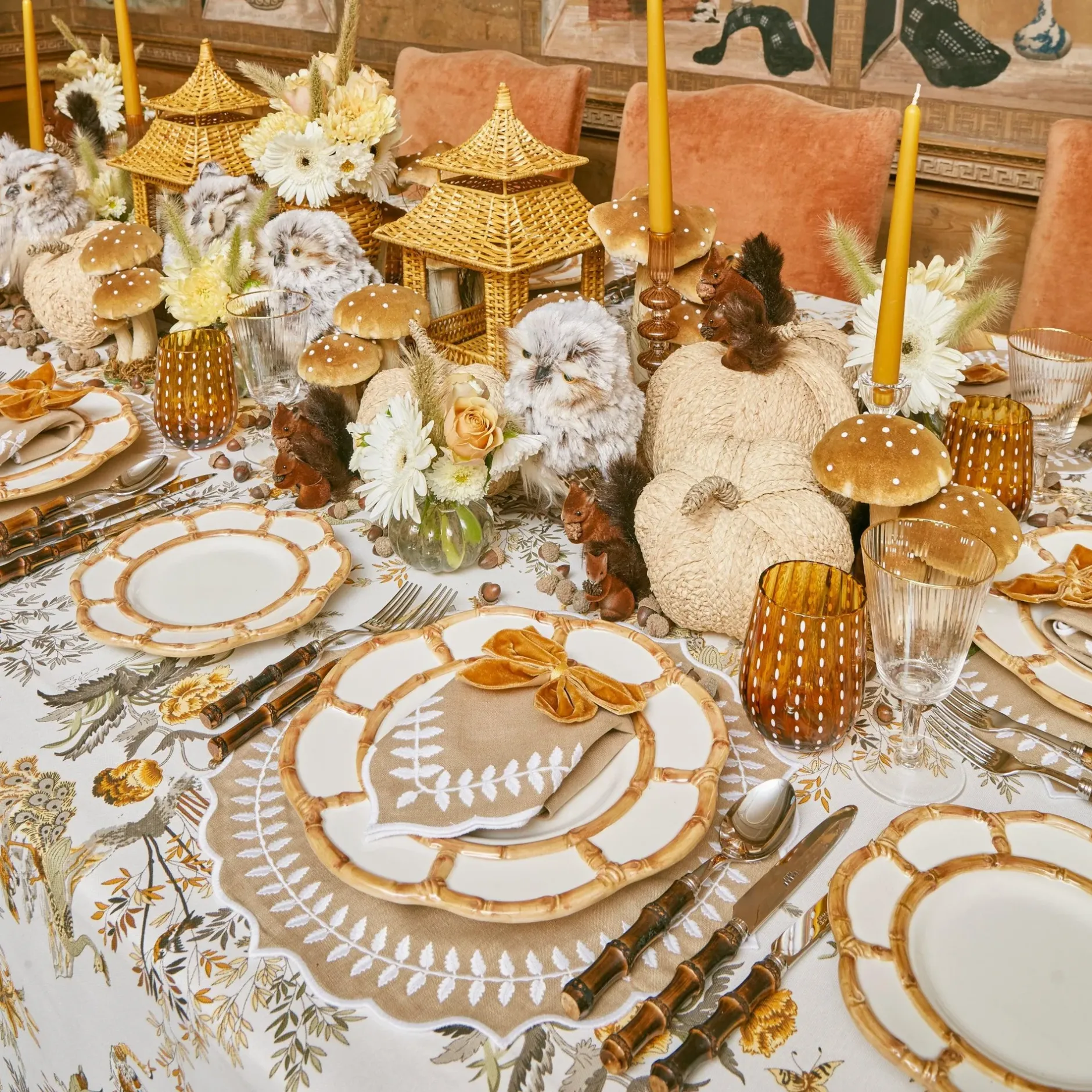 Mrs. Alice Honey Rattan Pagoda Lantern