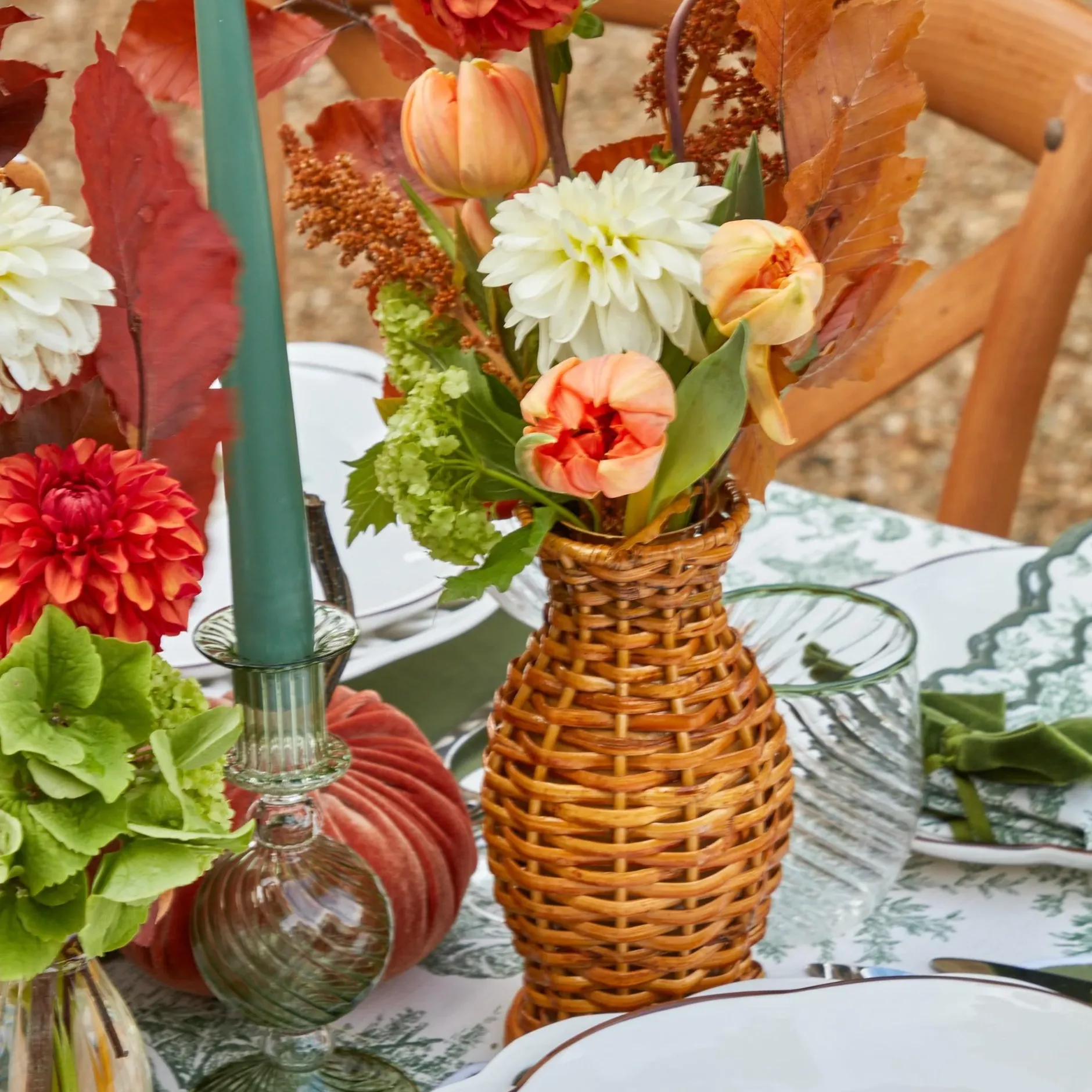 Mrs. Alice Honey Rattan Vase (Set Of 3)