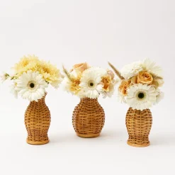 Hot Mrs. Alice Honey Rattan Vase (Set Of 3)
