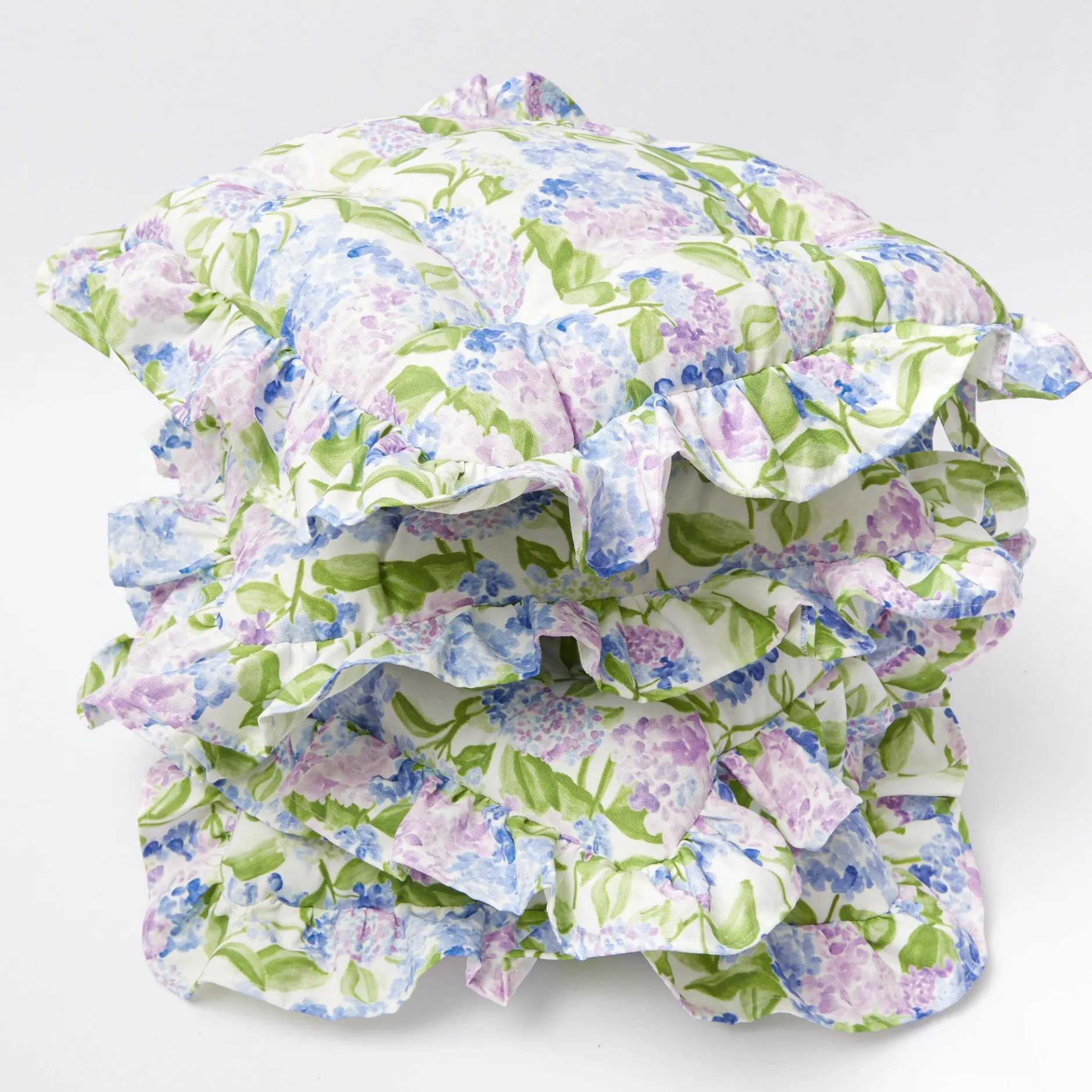 Clearance Mrs. Alice Hydrangea Seat Pad Cushions (Set Of 4)