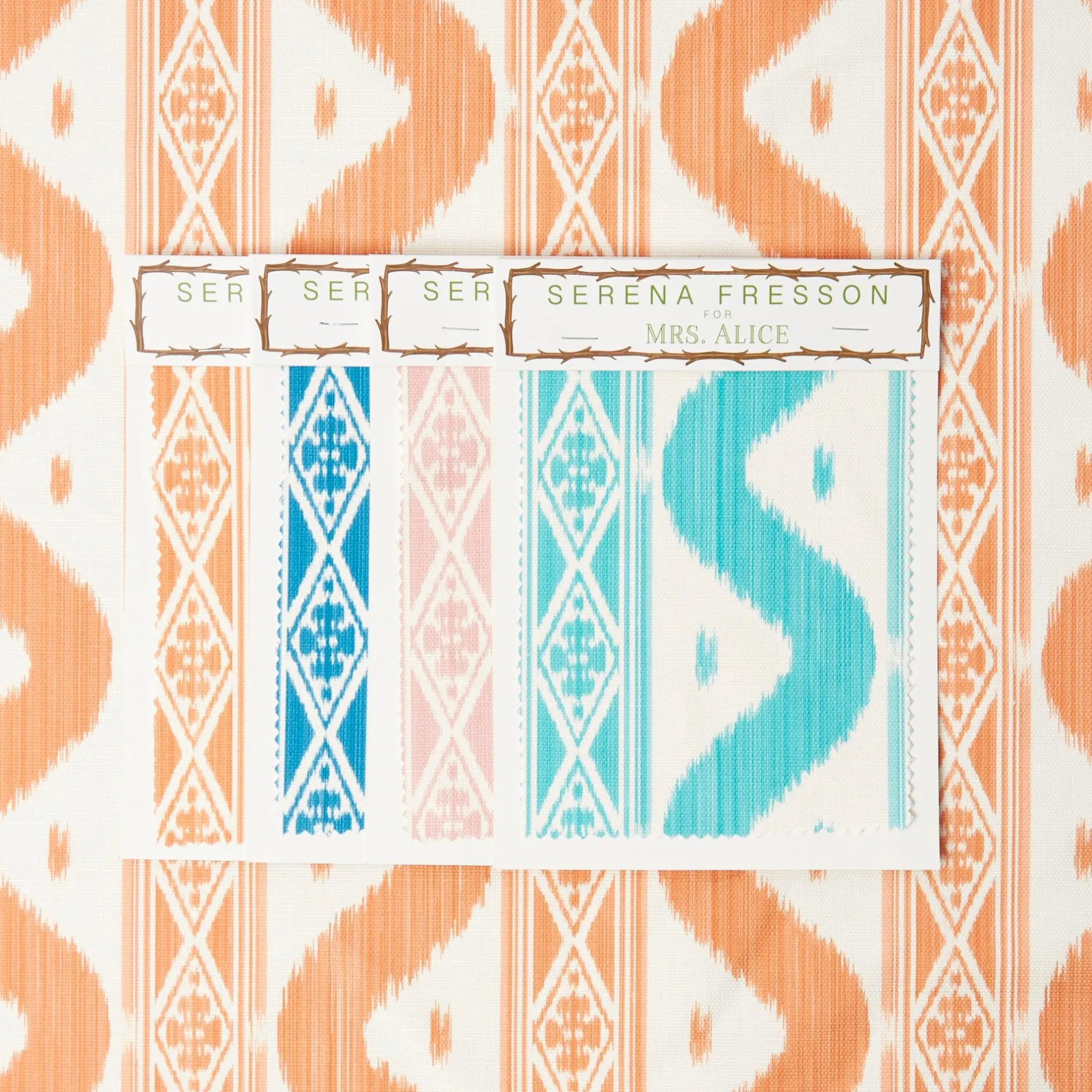 Hot Mrs. Alice Ikat Stripe Fabric