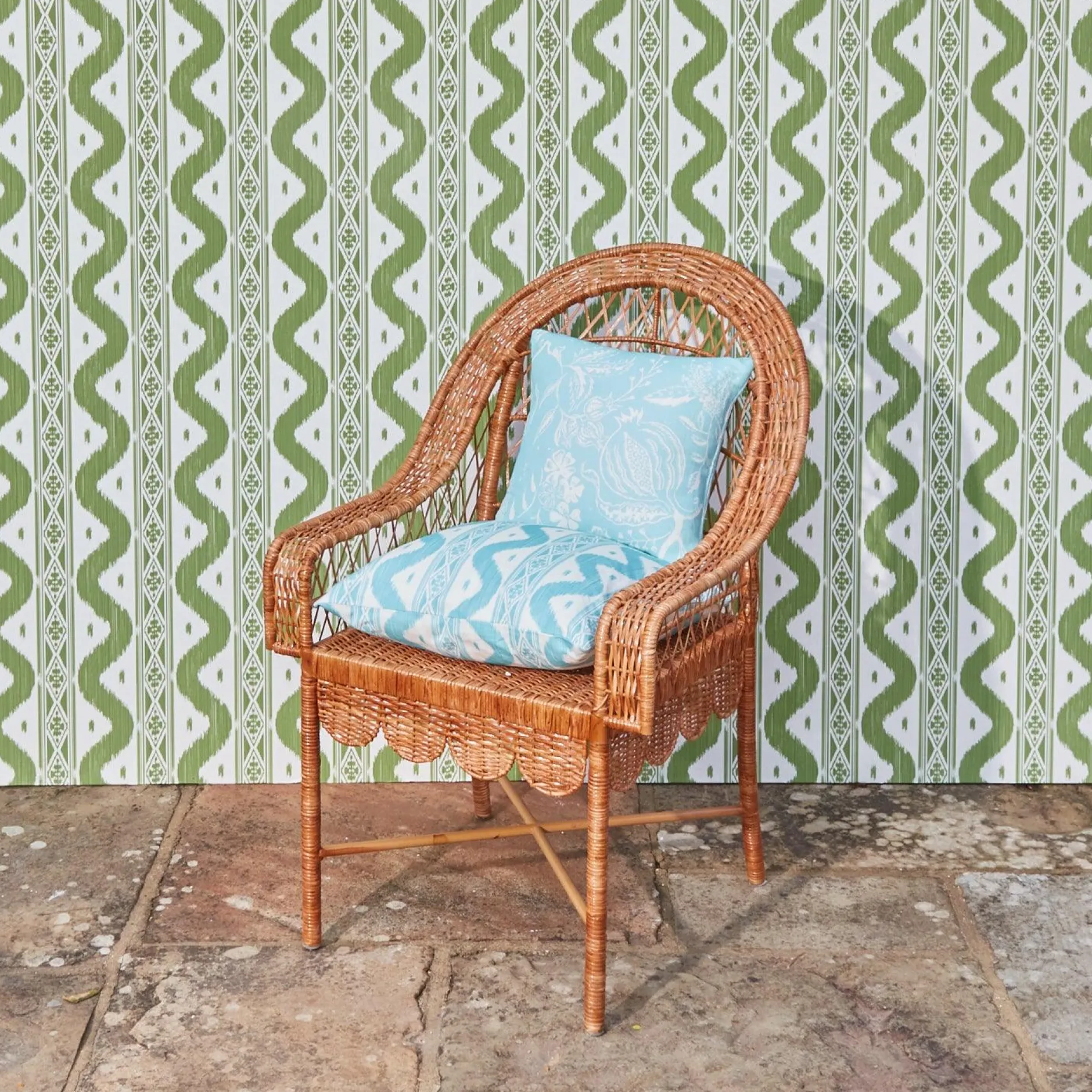 Sale Mrs. Alice Ikat Stripe Fabric
