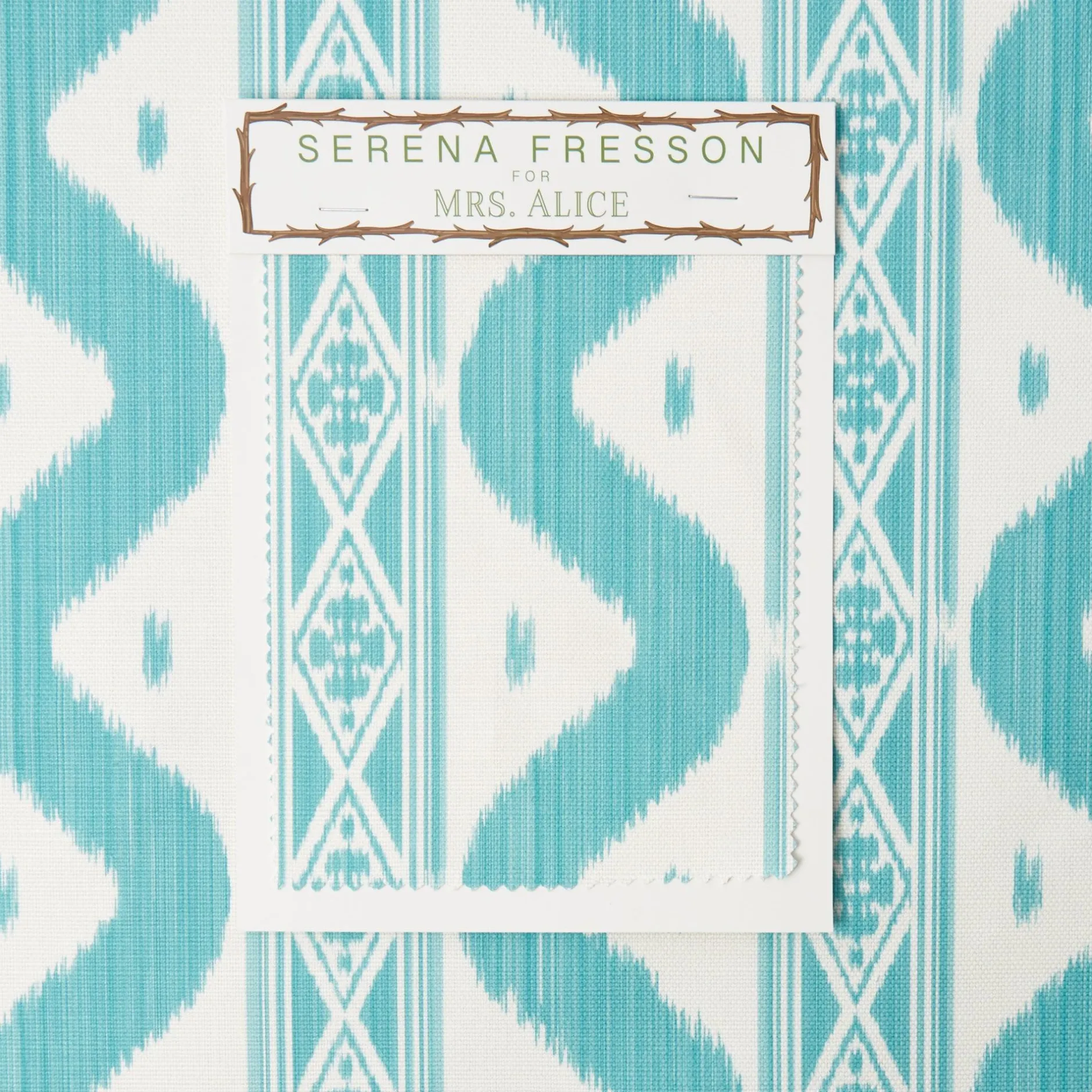 Sale Mrs. Alice Ikat Stripe Fabric