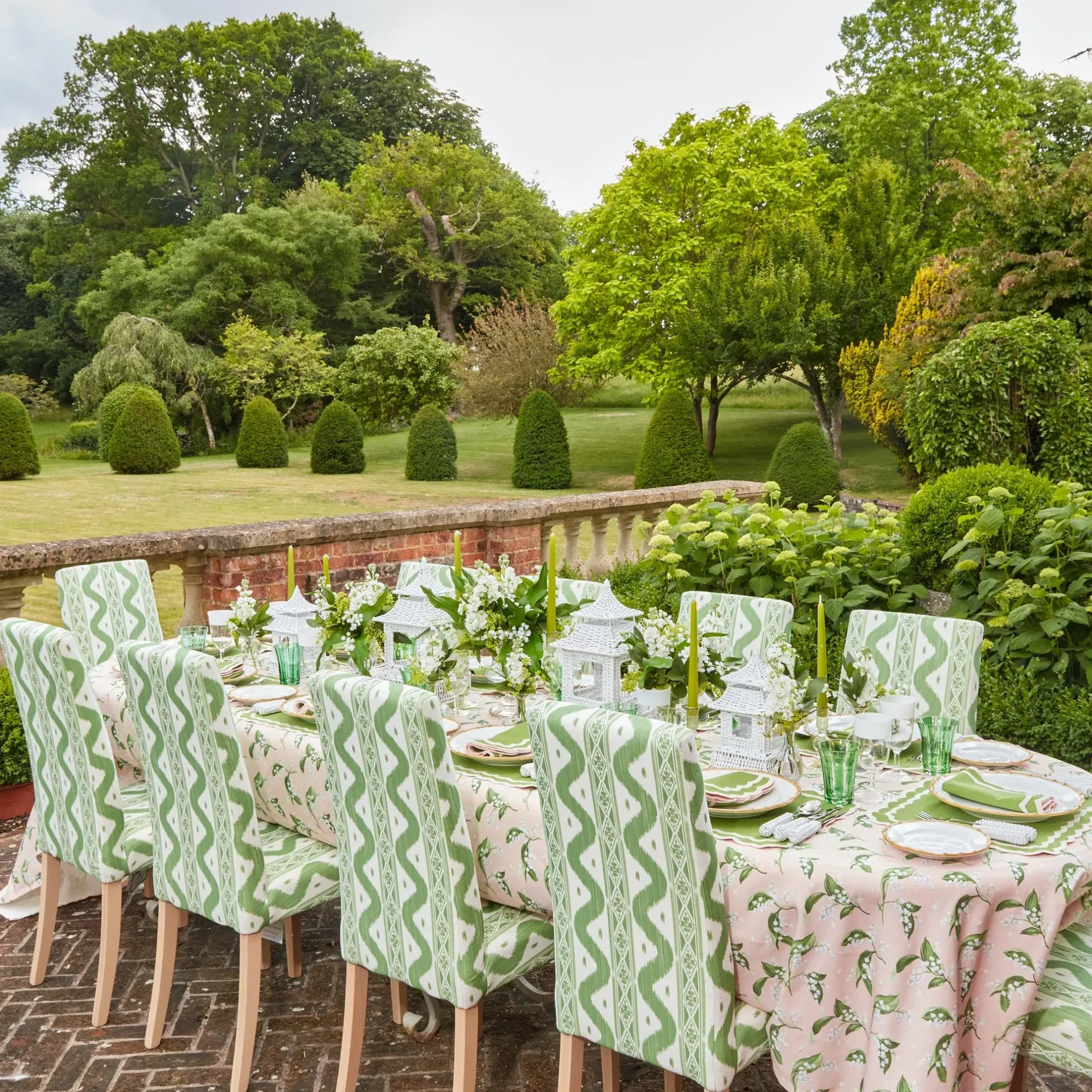 Online Mrs. Alice Isla Green & Pink Placemats & Napkins (Set Of 4)