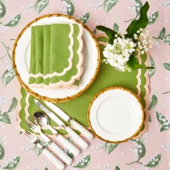 Clearance Mrs. Alice Isla Green & Pink Placemats (Set Of 4)