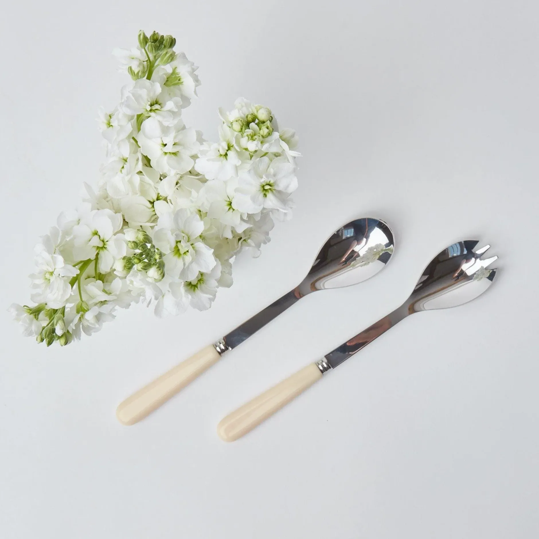 Discount Mrs. Alice Ivory Salad Servers