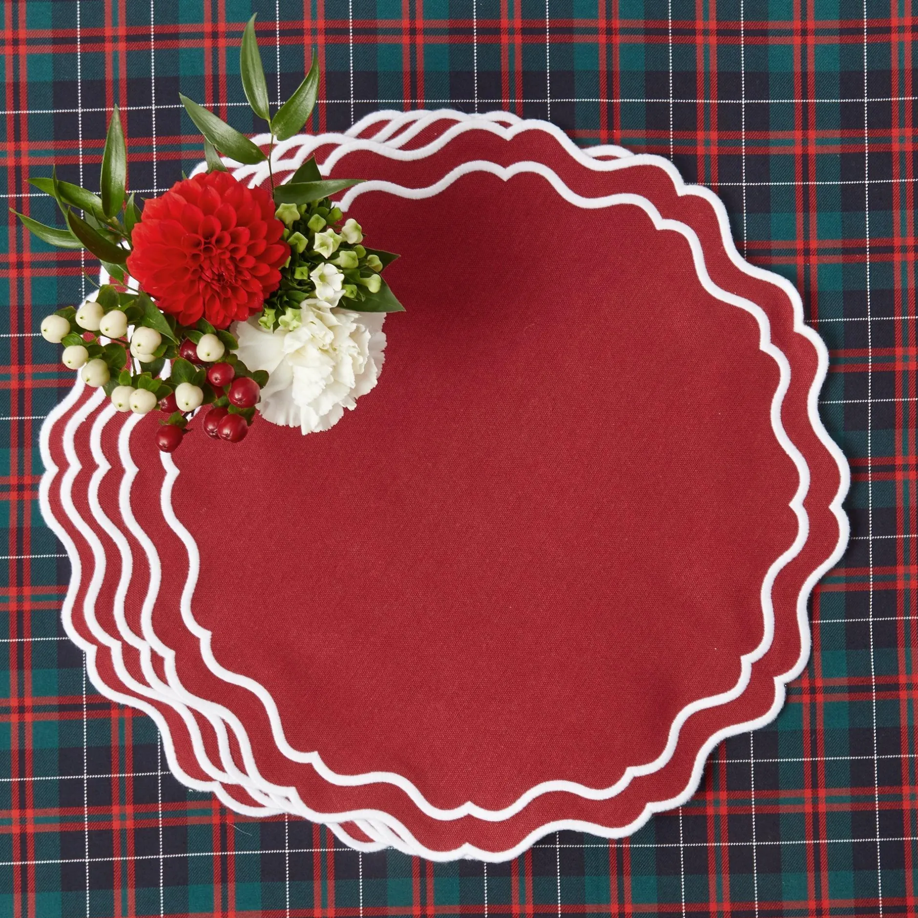 Mrs. Alice Katherine Berry Red Placemats (Set Of 4)